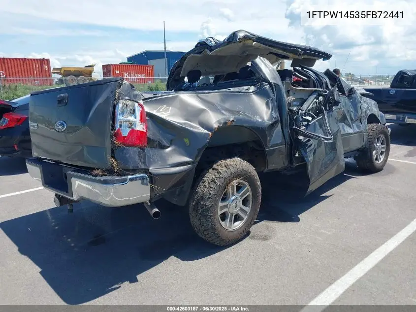 2005 Ford F150 Fx4/Lariat/Xlt VIN: 1FTPW14535FB72441 Lot: 42603187