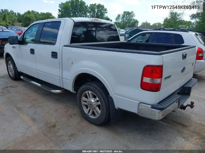 2005 Ford F-150 Lariat/Xlt VIN: 1FTPW12545KE63413 Lot: 42611587
