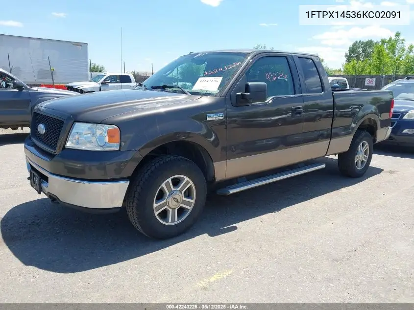 2006 Ford F-150 Fx4/Lariat/Xl/Xlt VIN: 1FTPX14536KC02091 Lot: 42243226