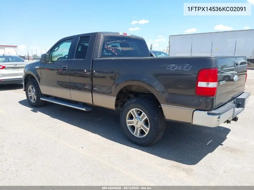 2006 Ford F-150 Fx4/Lariat/Xl/Xlt VIN: 1FTPX14536KC02091 Lot: 42243226