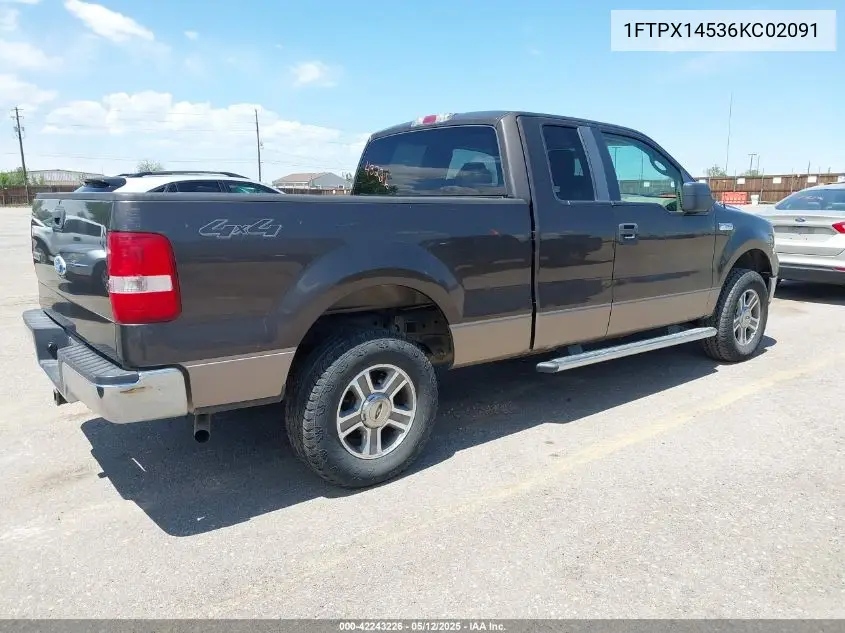 2006 Ford F-150 Fx4/Lariat/Xl/Xlt VIN: 1FTPX14536KC02091 Lot: 42243226