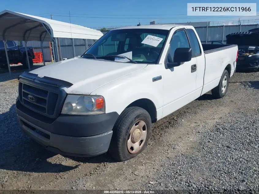 2006 Ford F-150 Stx/Xl/Xlt VIN: 1FTRF12226KC11966 Lot: 42252210