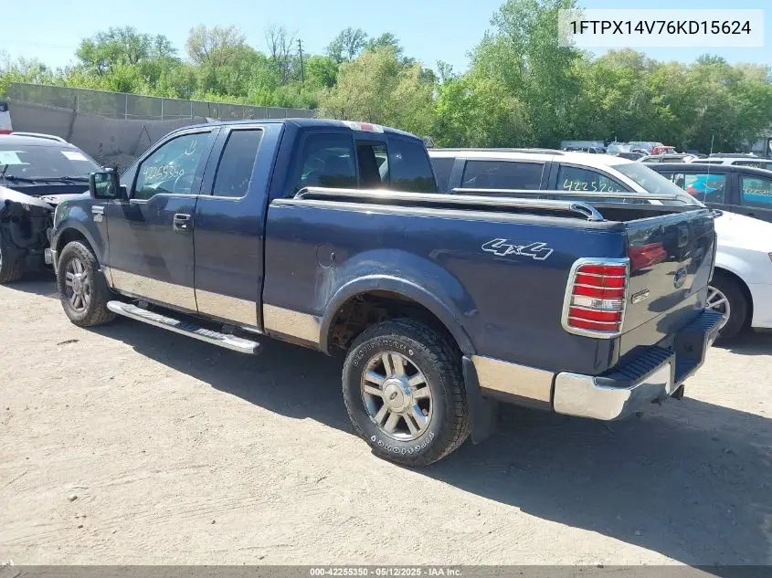2006 Ford F-150 Fx4/Lariat/Xl/Xlt VIN: 1FTPX14V76KD15624 Lot: 42255350