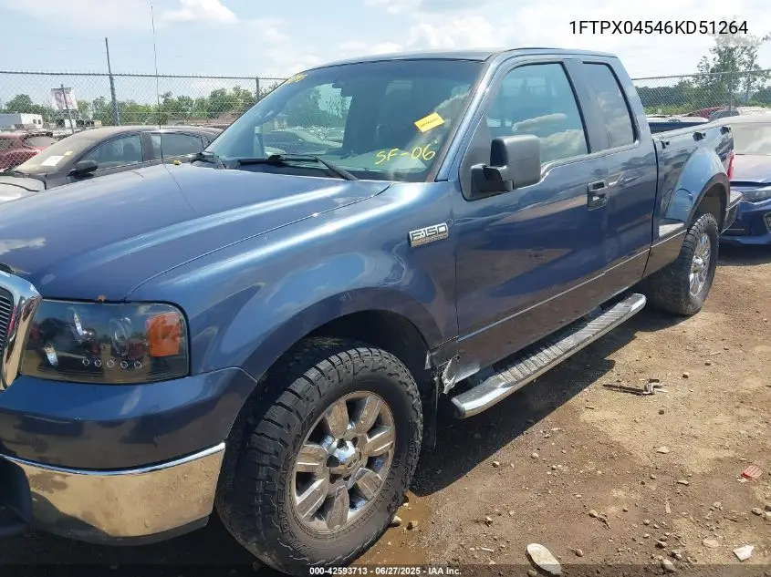 2006 Ford F-150 Fx4/Xlt VIN: 1FTPX04546KD51264 Lot: 42593713