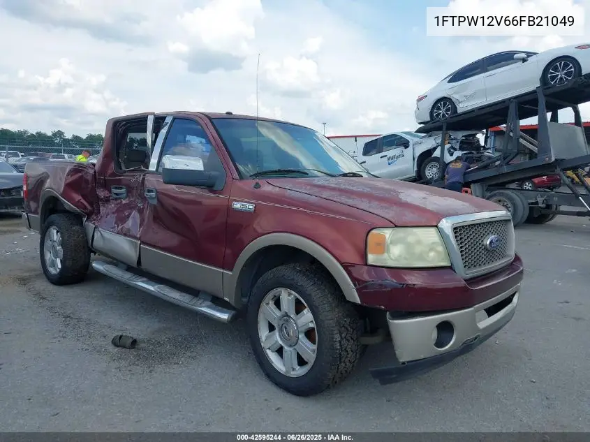 2006 Ford F-150 Lariat/Xlt VIN: 1FTPW12V66FB21049 Lot: 42595244