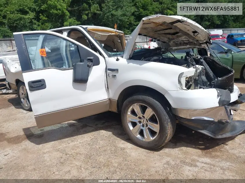 2006 Ford F150 Supercrew VIN: 1FTRW12WX6FA95881 Lot: 42604889
