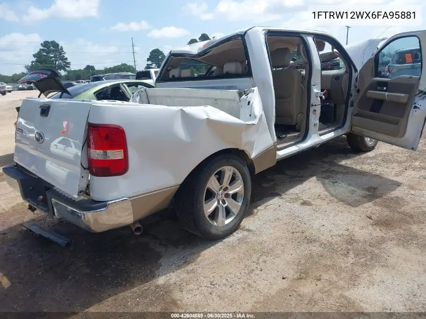 2006 Ford F150 Supercrew VIN: 1FTRW12WX6FA95881 Lot: 42604889