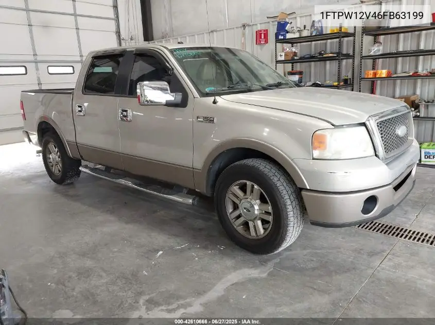 2006 Ford F-150 Lariat/Xlt VIN: 1FTPW12V46FB63199 Lot: 42610666