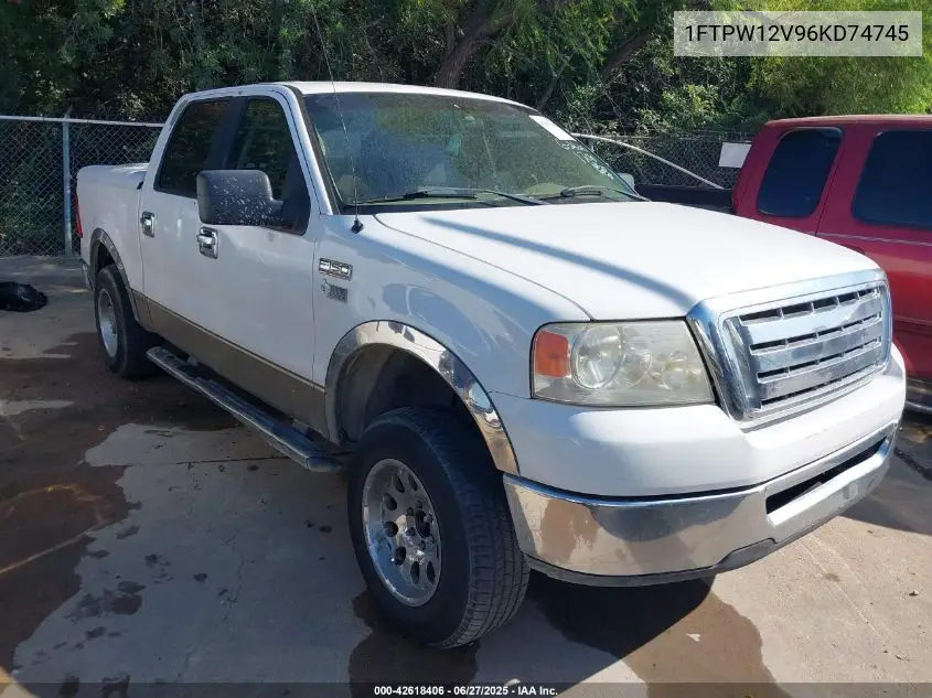 2006 Ford F-150 Lariat/Xlt VIN: 1FTPW12V96KD74745 Lot: 42618406