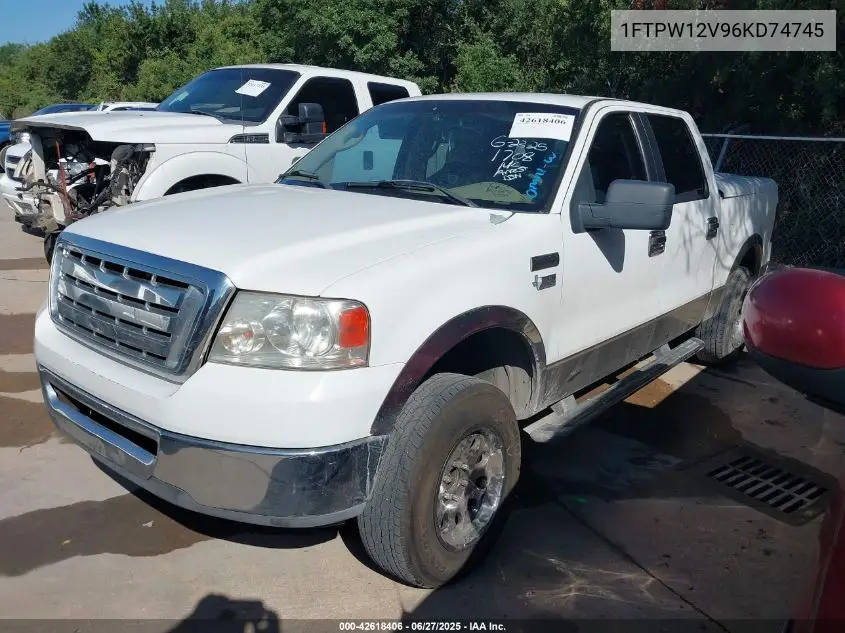 2006 Ford F-150 Lariat/Xlt VIN: 1FTPW12V96KD74745 Lot: 42618406