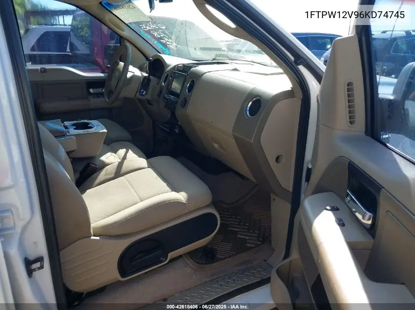 2006 Ford F-150 Lariat/Xlt VIN: 1FTPW12V96KD74745 Lot: 42618406