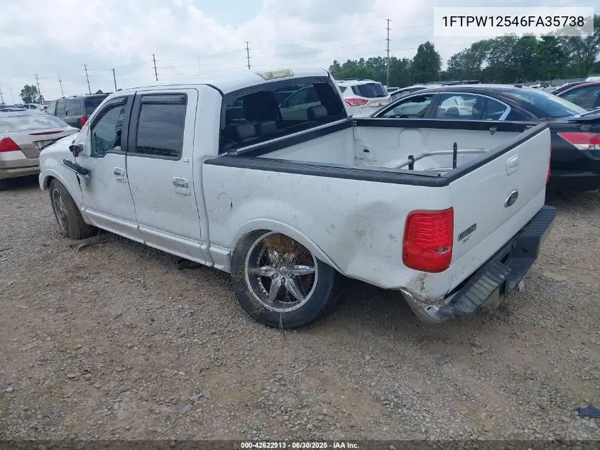 2006 Ford F-150 Lariat/Xlt VIN: 1FTPW12546FA35738 Lot: 42622913