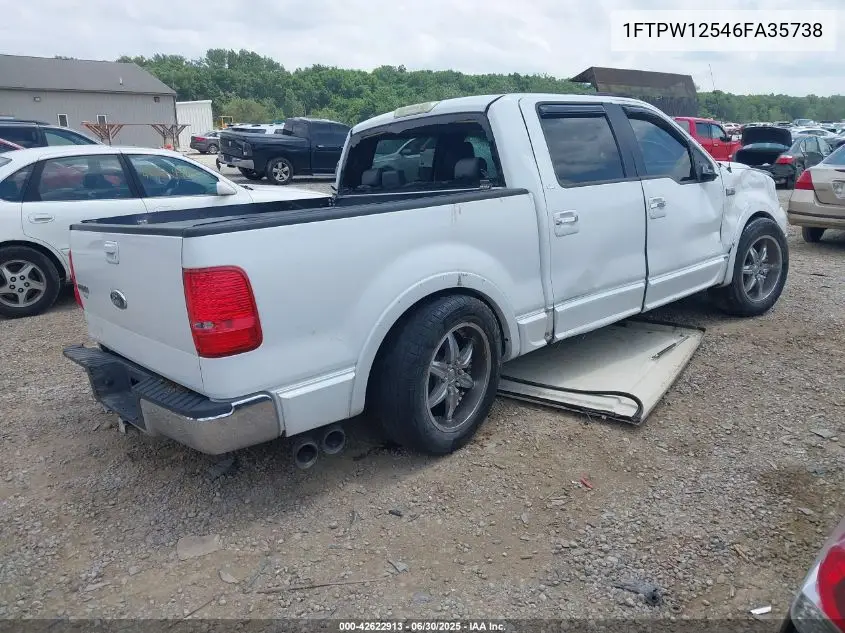 2006 Ford F-150 Lariat/Xlt VIN: 1FTPW12546FA35738 Lot: 42622913