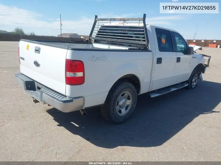 2007 Ford F-150 Fx4/Lariat/Xlt VIN: 1FTPW14V27KD29855 Lot: 42154579