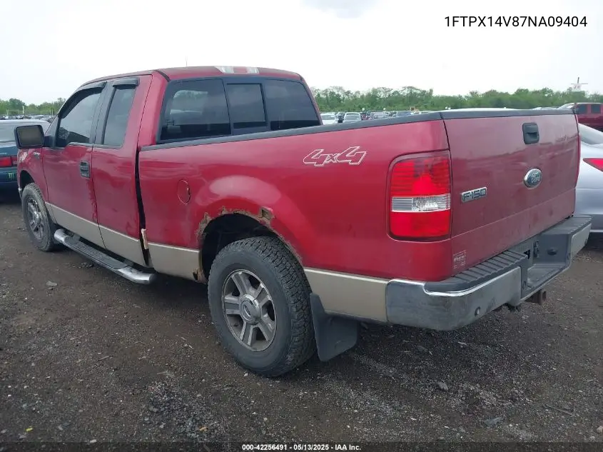 2007 Ford F-150 Fx4/Lariat/Xl/Xlt VIN: 1FTPX14V87NA09404 Lot: 42256491