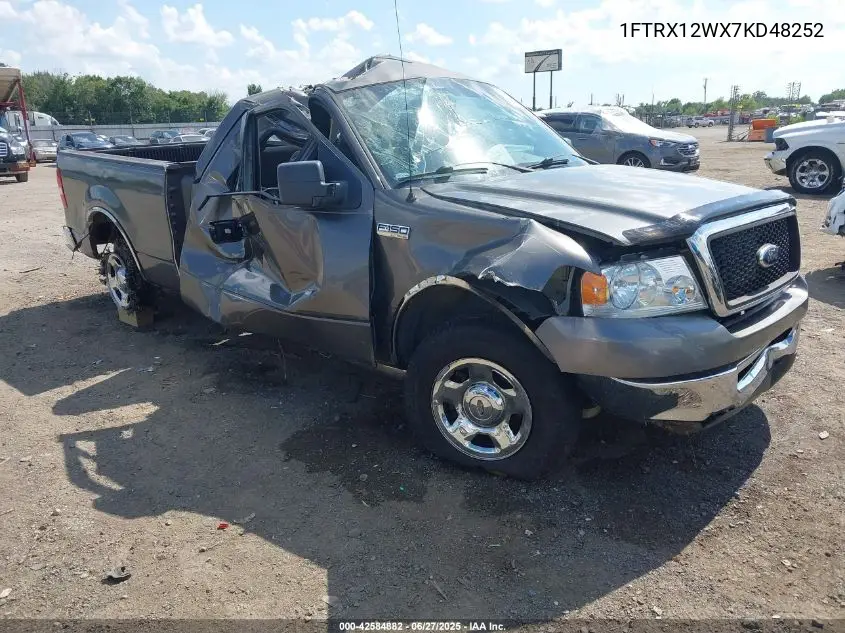 2007 Ford F-150 Stx/Xl/Xlt VIN: 1FTRX12WX7KD48252 Lot: 42584882