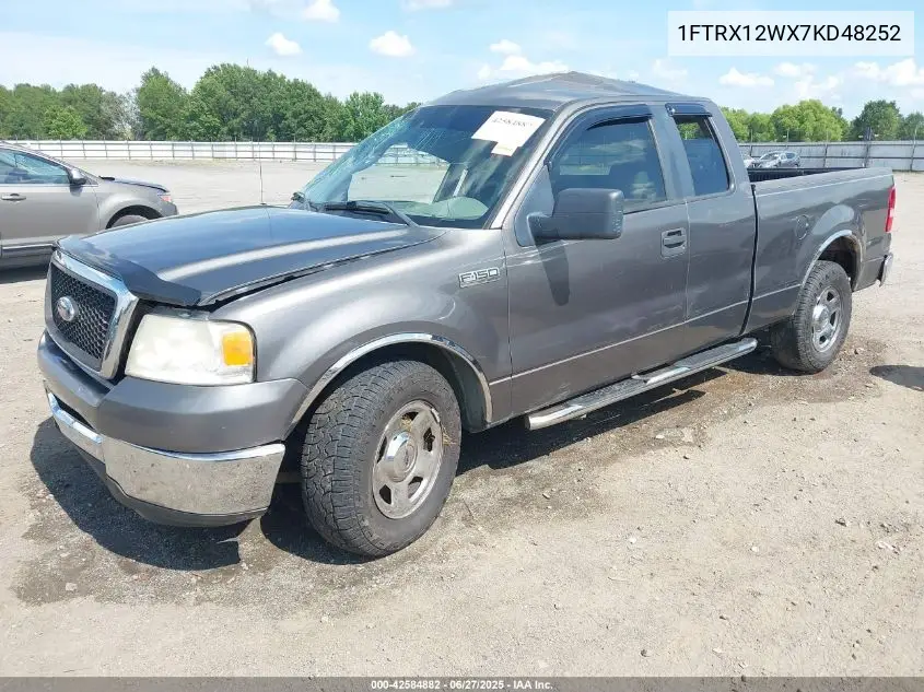 2007 Ford F-150 Stx/Xl/Xlt VIN: 1FTRX12WX7KD48252 Lot: 42584882