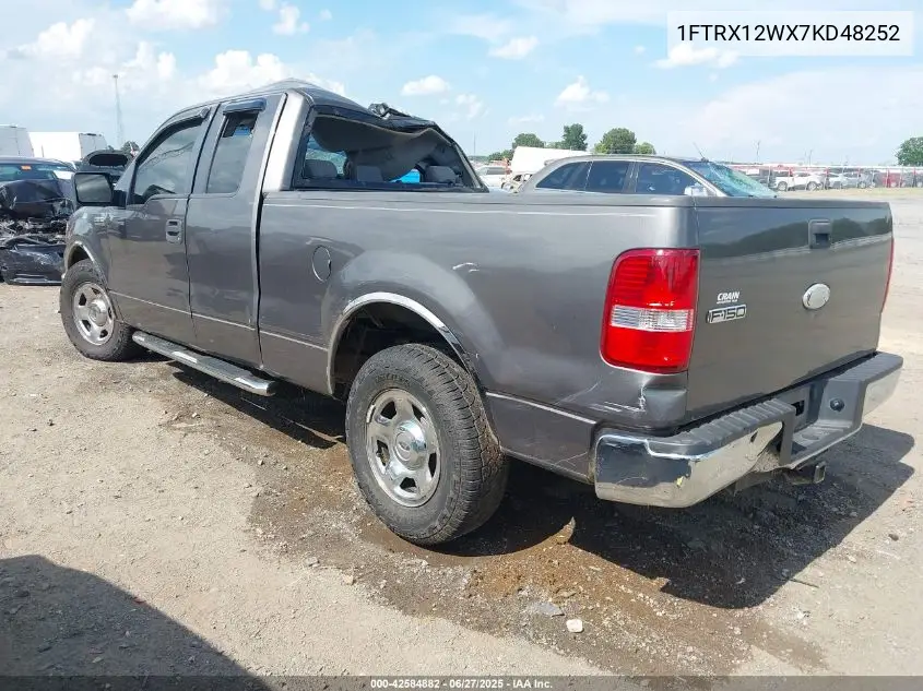 2007 Ford F-150 Stx/Xl/Xlt VIN: 1FTRX12WX7KD48252 Lot: 42584882