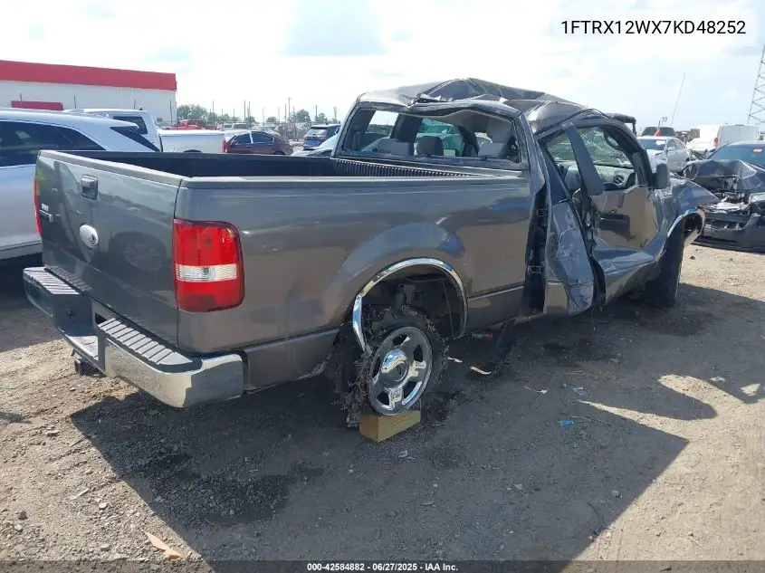 2007 Ford F-150 Stx/Xl/Xlt VIN: 1FTRX12WX7KD48252 Lot: 42584882
