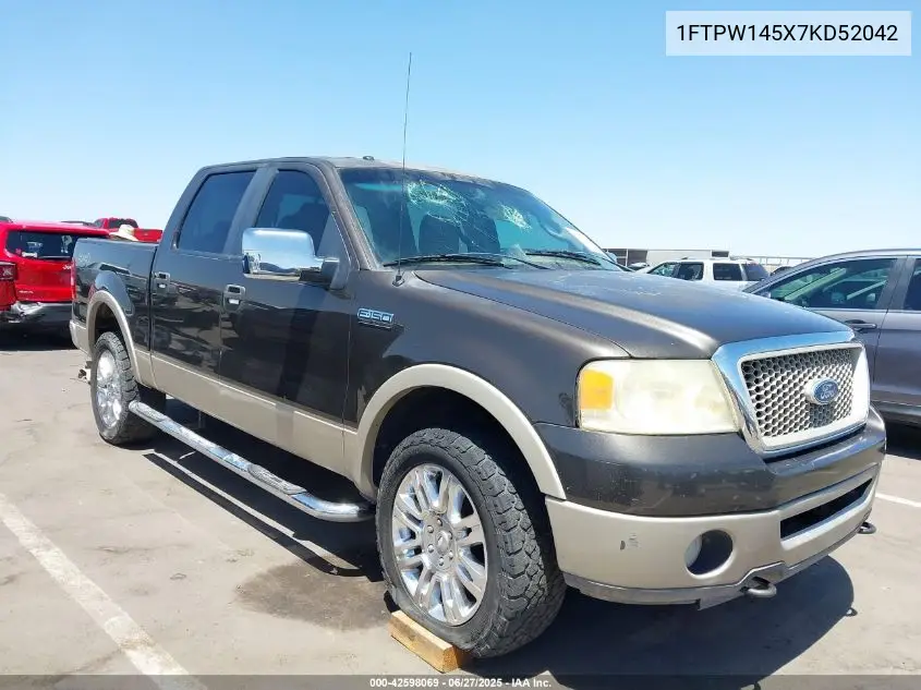 2007 Ford F-150 Fx4/Lariat/Xlt VIN: 1FTPW145X7KD52042 Lot: 42598069