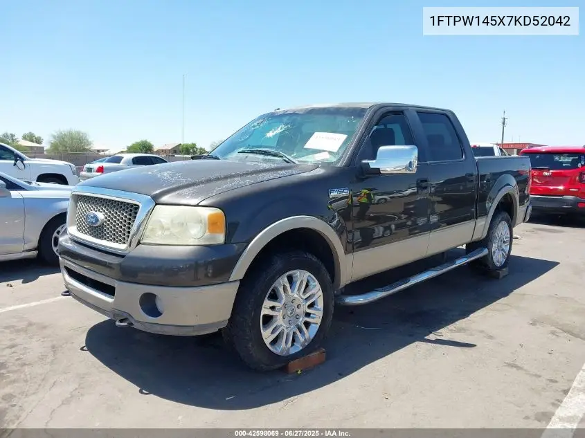 2007 Ford F-150 Fx4/Lariat/Xlt VIN: 1FTPW145X7KD52042 Lot: 42598069