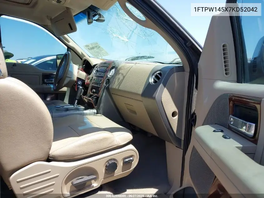 2007 Ford F-150 Fx4/Lariat/Xlt VIN: 1FTPW145X7KD52042 Lot: 42598069