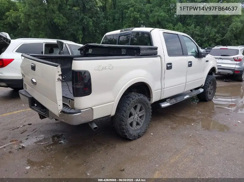 2007 Ford F150 Supercrew VIN: 1FTPW14V97FB64637 Lot: 42609569