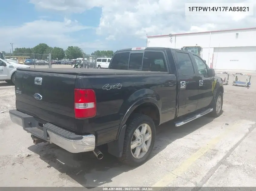 2007 Ford F-150 Fx4/Lariat/Xlt VIN: 1FTPW14V17FA85821 Lot: 42614686