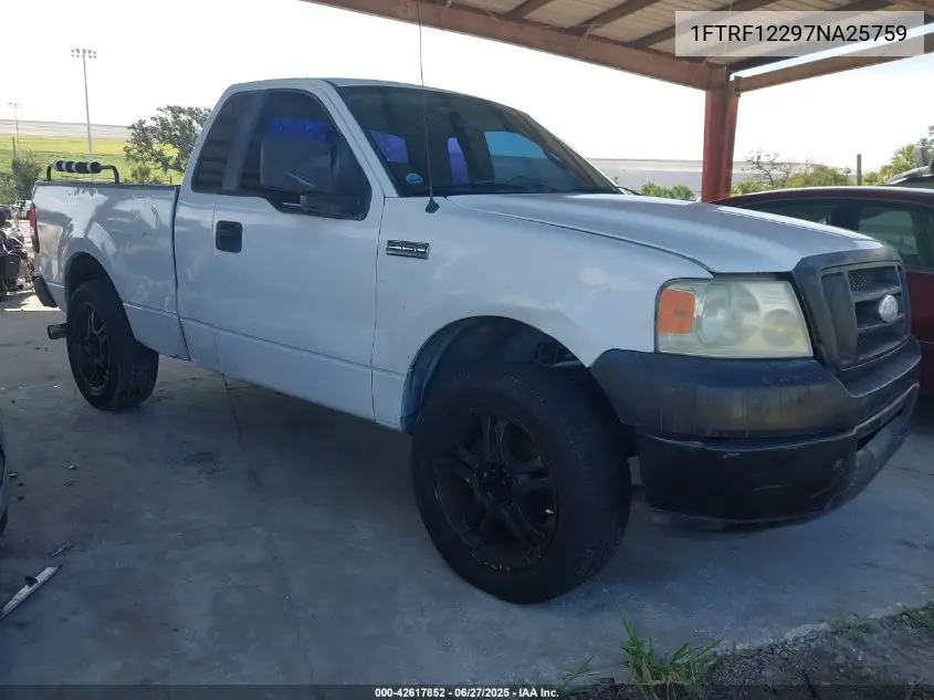 2007 Ford F-150 Stx/Xl/Xlt VIN: 1FTRF12297NA25759 Lot: 42617852