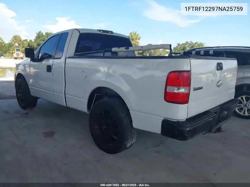 2007 Ford F-150 Stx/Xl/Xlt VIN: 1FTRF12297NA25759 Lot: 42617852