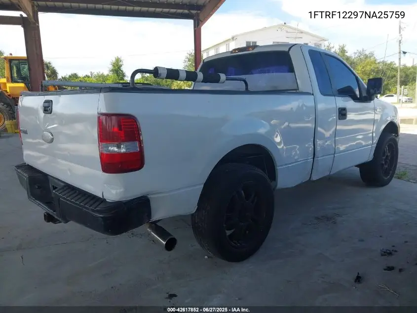 2007 Ford F-150 Stx/Xl/Xlt VIN: 1FTRF12297NA25759 Lot: 42617852