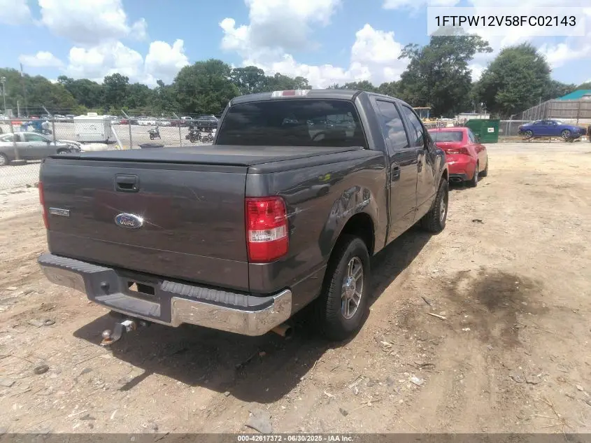 2008 Ford F-150 60Th Anniversary/Fx2/King Ranch/Lariat/Xlt VIN: 1FTPW12V58FC02143 Lot: 42617372