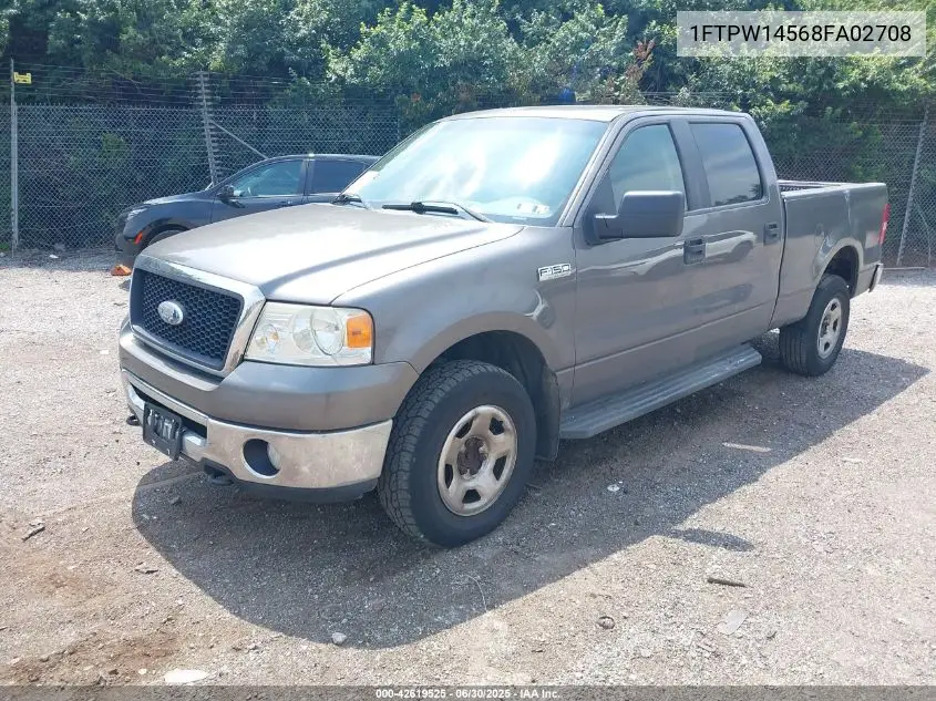 2008 Ford F-150 60Th Anniversary/Fx4/King Ranch/Lariat/Limited/Xlt VIN: 1FTPW14568FA02708 Lot: 42619525