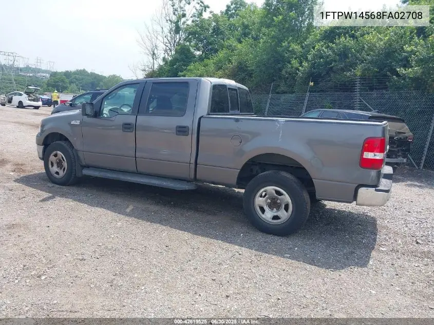 2008 Ford F-150 60Th Anniversary/Fx4/King Ranch/Lariat/Limited/Xlt VIN: 1FTPW14568FA02708 Lot: 42619525