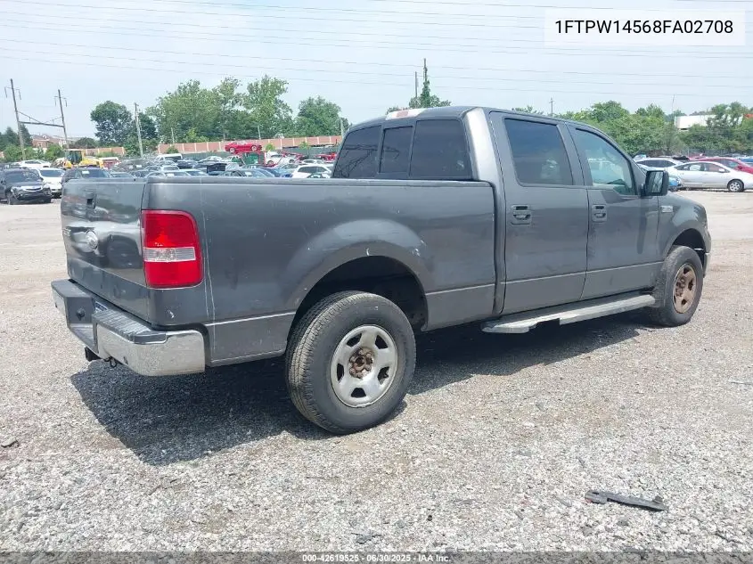 2008 Ford F-150 60Th Anniversary/Fx4/King Ranch/Lariat/Limited/Xlt VIN: 1FTPW14568FA02708 Lot: 42619525