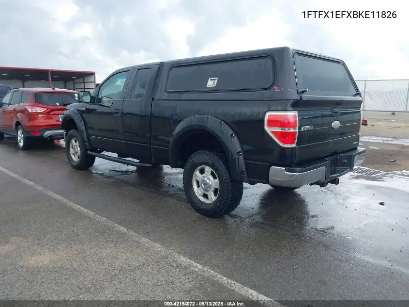2011 Ford F-150 Xlt VIN: 1FTFX1EFXBKE11826 Lot: 42194072