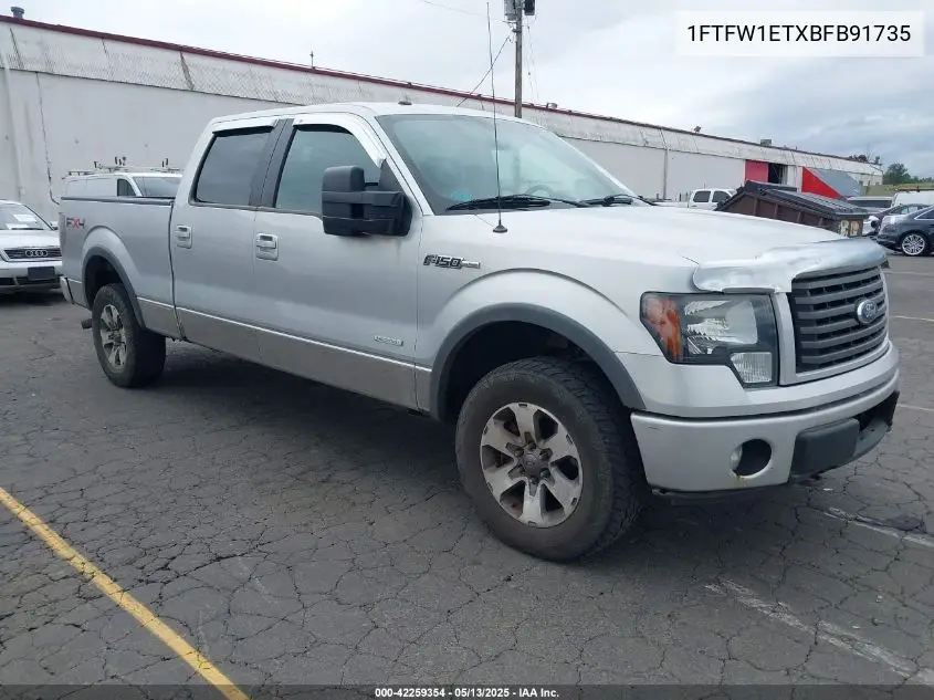 2011 Ford F-150 Fx4 VIN: 1FTFW1ETXBFB91735 Lot: 42259354