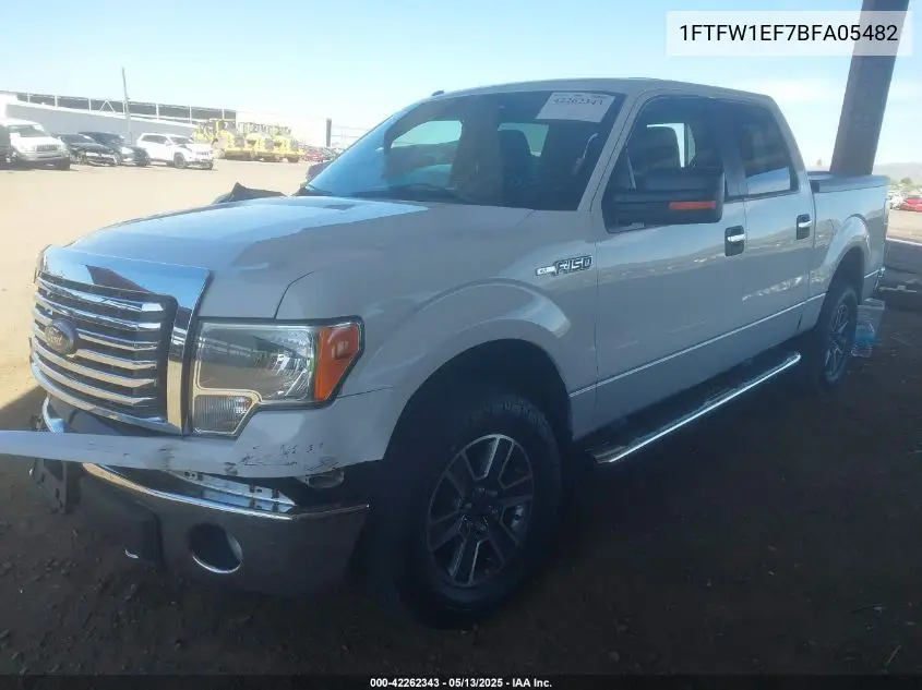 2011 Ford F-150 Xlt VIN: 1FTFW1EF7BFA05482 Lot: 42262343