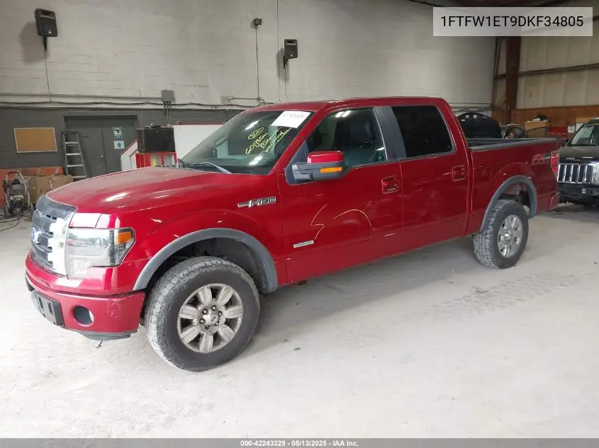 2013 Ford F-150 Fx4 VIN: 1FTFW1ET9DKF34805 Lot: 42243329