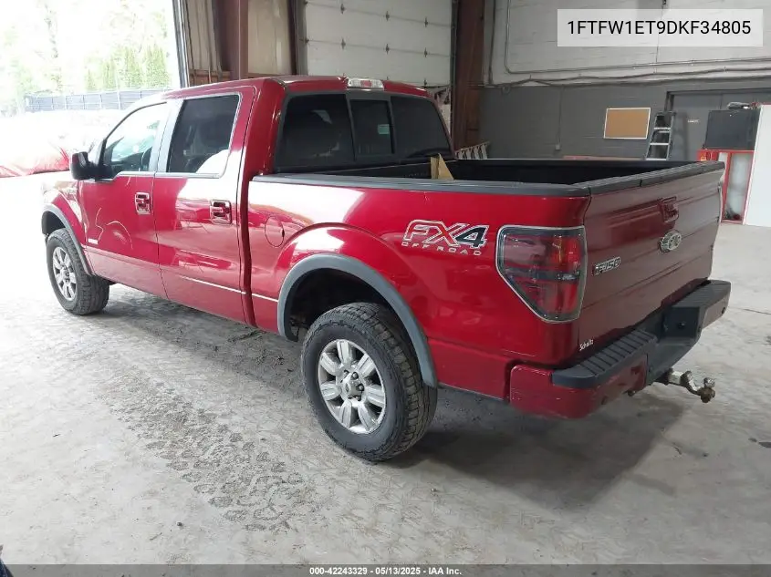 2013 Ford F-150 Fx4 VIN: 1FTFW1ET9DKF34805 Lot: 42243329