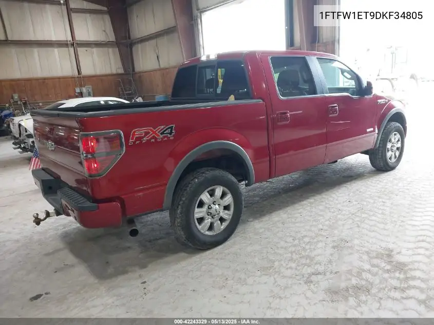 2013 Ford F-150 Fx4 VIN: 1FTFW1ET9DKF34805 Lot: 42243329