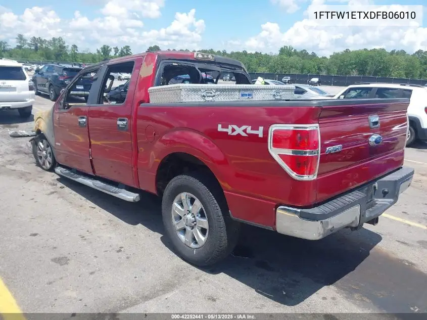 2013 Ford F-150 Xlt VIN: 1FTFW1ETXDFB06010 Lot: 42252441