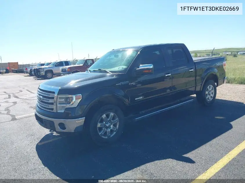 2013 Ford F-150 Lariat VIN: 1FTFW1ET3DKE02669 Lot: 42618866