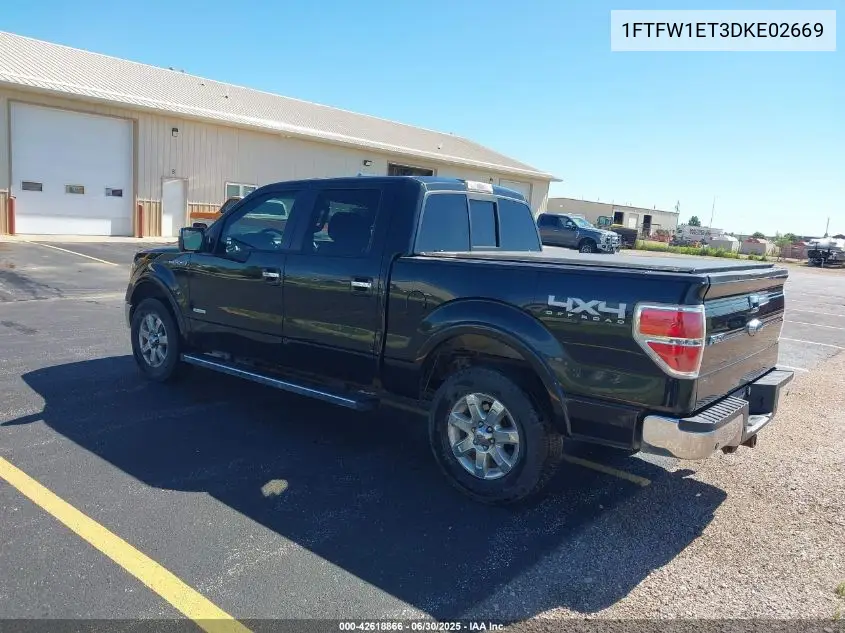 2013 Ford F-150 Lariat VIN: 1FTFW1ET3DKE02669 Lot: 42618866