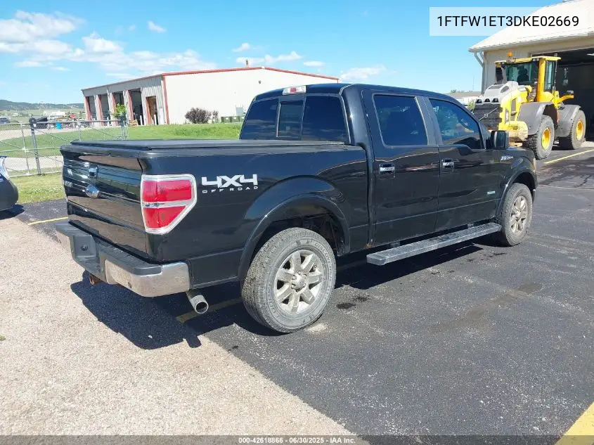 2013 Ford F-150 Lariat VIN: 1FTFW1ET3DKE02669 Lot: 42618866