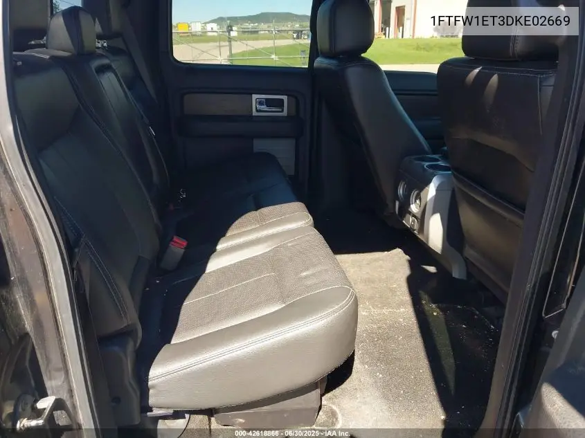 2013 Ford F-150 Lariat VIN: 1FTFW1ET3DKE02669 Lot: 42618866