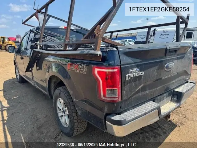 2016 Ford F-150 Xlt VIN: 1FTEX1EF2GKE58254 Lot: 12329336X