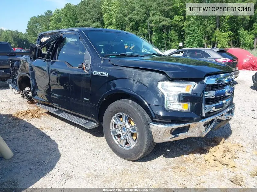 2016 Ford F-150 Lariat VIN: 1FTEW1CP5GFB19348 Lot: 42611169