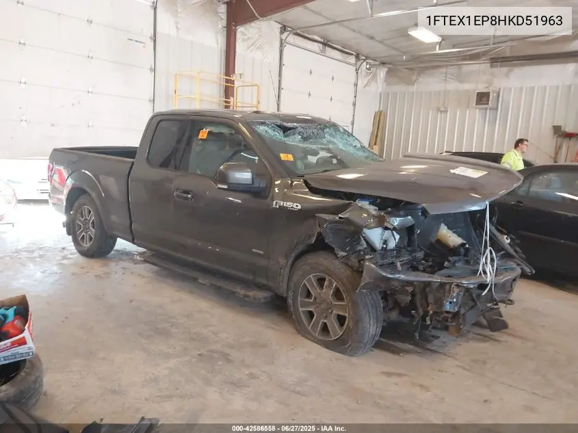2017 Ford F-150 Lariat VIN: 1FTEX1EP8HKD51963 Lot: 42586558