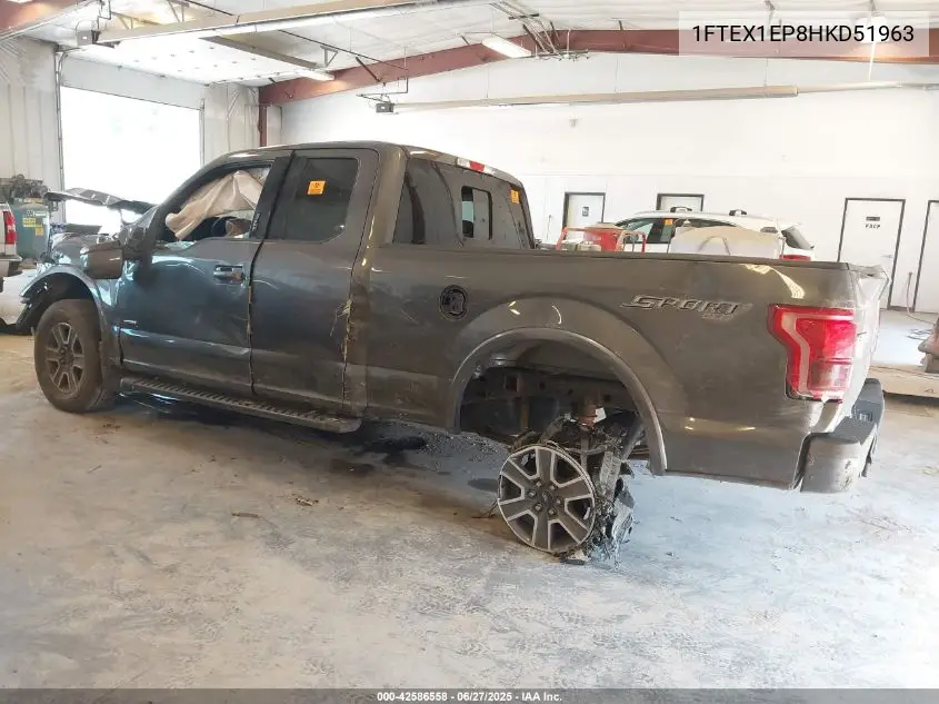2017 Ford F-150 Lariat VIN: 1FTEX1EP8HKD51963 Lot: 42586558